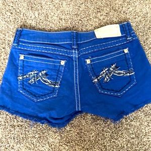 Miss Me jean shorts - bright blue sz 27
